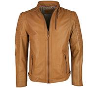 Lederjacke JCC "16-13-2", Herren, Gr. M, braun (cognac), Obermaterial: 100% Leder, Lamm / Futter: 100% Baumwolle / Ärmelfutter: 100% Polyester, Jacken (74286157-M) cognac