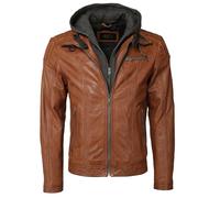 JCC Lederjacke 310-19-222, mit Kapuze 54 braun Herren Übergangsjacken Jacken Mäntel 54 cognac
