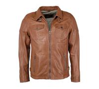 Bikerjacke JCC "3102074" Gr. XXL, braun (cognac), Herren, Obermaterial: 100% Lammleder; Futter: 100% Baumwolle; Ärmelfutter: 100% Polyester, Jacken (45999438-XXL) cognac