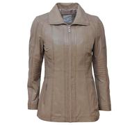 Lederjacke JCC "31023631" Gr. 44, grau (taupe) Damen Jacken (51474031-44) taupe
