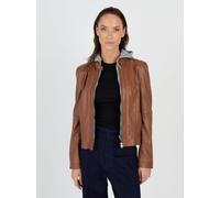 Lederjacke JCC "31024030" Gr. 42, braun (cognac) Damen Jacken (77881815-42) cognac