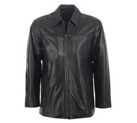 JCC Lederjacke »Saros« Elegante Longjacke mit Hemdkragen, black