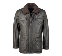 Ledermantel JCC "41607", Herren, Gr. 58, grün (olive), Obermaterial: 100% Lammleder. Futter: 100% Polyester. Wattierung: 100% Polyester. Pelzimitat: 100% Polyester, Mäntel (84820024-58) olive