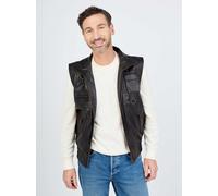 JCC Lederweste 52 schwarz Herren Lederwesten Westen 52 black