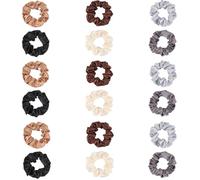 JchEnye 18 - Stück Satin - Scrunchie Set, Bunte Mode - Haaraccessoires, Weiches & Elastisches Haarband, Ideal für Alltag & Party
