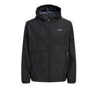 Regenjacke JACK & JONES "JCOCLUB RAIN JACKET", Herren, Gr. XXL, schwarz, Web, Obermaterial: 100% Polyester, unifarben, regular fit normal, elastischer Bund, Jacken Regenjacke, mit Kapuze (83023132-XXL