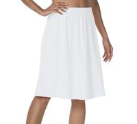 JCQIGOA Unterröcke Damen Lang Petticoat Sommer Damen Unterrock Baumwolle Unterkleid Weiß Underskirt Baumwolle Unterwäsche，weiß XXL