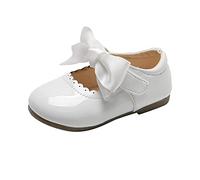 JDGY Mädchen Schuhe Kleinkind Tanzschuhe Prinzessin Schuhe mit Bow-Knot Lauflernschuhe Babyschuhe Weicher Boden Lila Blau Rosa Silber Flach 24-37 EU 19.8