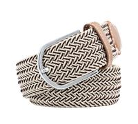 Jdlsppl Damen Canvas Web Gürtelschnalle Geflochtener Gürtel für Männer Schlankheits Metallschnalle Casual D Ring Fall Medium Stoffgürtel, Beige Kaffee, Fit Waist 25“-37”