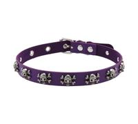 JDNH Halskette mit Totenkopf-Anhänger, Punk-inspirierter Schmuck, PU-Leder, Gothic-Kette für alternative Mode-Enthusiasten, einzigartiges Punk-Accessoire, One Size, Wie beschrieben, Wie beschrieben