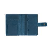 JDNH Kartenetui aus Leder, internationales Reisezubehör für Damen und Herren, Reisepasshülle, Brieftasche, Reisen, unverzichtbar, blockierend, Reisepasshülle, blau, Einheitsgröße, Mass Beauty