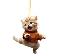 JDNH Katzen-Schlüsselanhänger, niedlicher Katzen-Schlüsselanhänger, Judo-Kätzchen-Schlüsselanhänger, 2D, flach, Acryl, lustig, für Frauen, Mädchen, Kätzchen