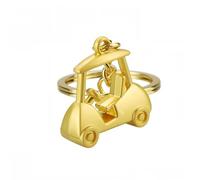 JDRDP 2 Stück Golf Schlüsselanhänger für Ford Puma ST 2020-2023 2024, Schlüsselanhänger Golfschläger Anhänger Als Geschenk Oder Andenken Geburtstagsgeschenke,Gold