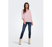 JdY Damen Lange Freizeit Hemd Bluse 3/4 Ärmel Tunika Longshirt Loose Oberteil Locker Leicht JDYDIVYA, Farben:Rosa-2, Größe:42