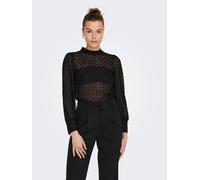 JDY - JDYAVERY L/S LACE TOP JRS NOOS Black - Gr. - XS
