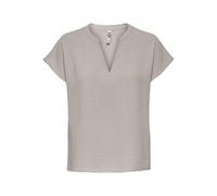 JDY by ONLY Damen T-Shirt mit V-Neck Chateau grau