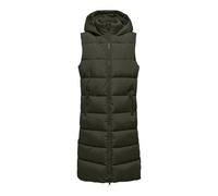 JDY Damen 3/4-lange Steppweste mit Kapuze JDYFiskas Padded Hood Waistcoat