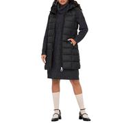 JDY Damen 3/4-lange Steppweste mit Kapuze JDYZulu Long Hood Waistcoat 15305665 Black S