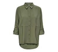 JDY Damen Bluse Hemdkragen Voluminöse Ärmel Bündchen Regular Fit Knopfleiste