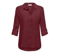 JdY Damen Bluse JDYLAUREL LIFE L/S SHIRT WVN DIA (DE/NL/SE/PL, Alphanumerisch, L, Regular, Regular, cabernet)