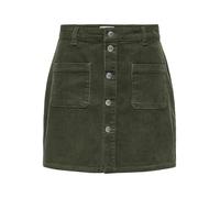 JdY Damen Cord Mini-Rock JDYShiraz Cordrock mit sichtbarer Knopfleiste 15220695 Forest Night M