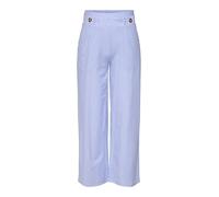 JDY Damen Culotte Hose mit Streifenmuster und elastischem Bund, Farben:Blau, Größe:M / 32L, Beinlänge:L32
