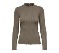 JDY Damen JDYfransiska L/S Highneck Top Jrs Noos Langarmshirt, Walnut, XL EU