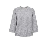 JDY Damen Jdyalva Life 3/4 Embellish Pull KNT Noos, Medium Grey Melange, L EU