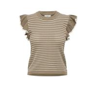 JdY Damen Jdycarice S/L Frill Pullover KNT Noos, Sepia Tint, M
