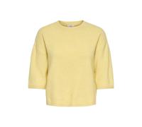 Strickpullover JDY "JDYCHLOE LIFE 3/4 ON PULLOVER KNT NOOS", Damen, Gr. L, gelb (sunlight detail:melange), Strick, Obermaterial: 52% Polyester, 36% Polyacryl, 10% Wolle, 2% Elasthan, meliert, normal,