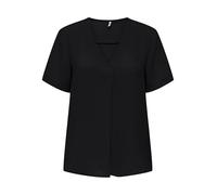 JdY Damen JDYDIVYA S/S TOP WVN NOOS T-Shirt, Black, M