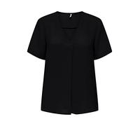 JdY Damen JDYDIVYA S/S TOP WVN NOOS T-Shirt, Black, XS