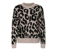 JdY Damen Jdyelanor Leo L/S On Pullover KNT, Beige, S