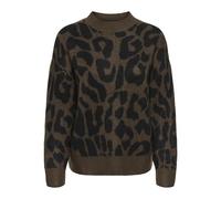 JdY Damen Jdyelanor Leo L/S On Pullover KNT, Slate Black, S