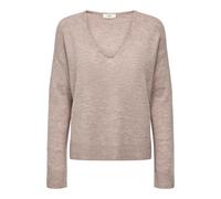 JDY Damen JDYELANORA L/S V-Neck PULLO. KNT NOOS Pullover, Adobe Rose/Detail:Melange, S