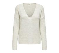 JDY Damen JDYELANORA L/S V-Neck PULLO. KNT NOOS Pullover, Cloud Dancer/Detail:Melange, L