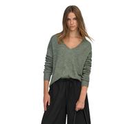 JDY Damen JDYELANORA L/S V-Neck PULLO. KNT NOOS Pullover, Kalamata/Detail:Melange, XL