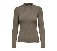 JDY Damen JDYfransiska L/S Highneck Top Jrs Noos Langarmshirt, Walnut, XS EU