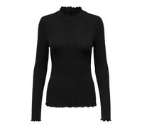 JdY Damen Jdyfransiska L/S Highneck Top Jrs Noos T-Shirt, Schwarz, XXL EU