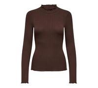 JdY Damen Jdyfransiska Life L/S Hi-NCK Top Jr Noos, Rum Raisin, XXL