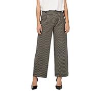 JdY Damen Jdygeggo Mia Long Check Pant JRS Noos Hose, Schwarz/Hellbraun, XXL / 32L EU