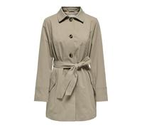 Trenchcoat JDY "JDYISADORA TRENCHCOAT OTW HAB NOOS", Damen, Gr. S (36), braun (weatherot teak), Web, Obermaterial: 100% Polyester, unifarben, modisch, Langarm, Mäntel (83424301-S) weatherot teak