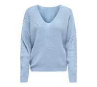 JDY Damen Jdyjusty Maya L/S Revs. Pullover KNT Strickpullover, Kentucky Blue, Small