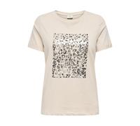 JdY Damen Jdykitty S/S Print Top JRS, Whitecap Gray, L