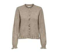 JdY Damen Jdyletty L/S On Frill Cardigan KNT Noos, Greige, L