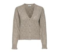 JdY Damen Jdyletty L/S V-Neck Struc Cardi KNT Noos, Greige, L