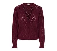 JdY Damen Jdyletty L/S V-Neck Struc Cardi KNT Noos, Maroon Banner, XL