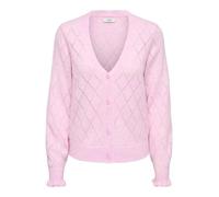 JDY Damen Jdyletty L/S V-Neck Struc Cardi KNT Noos, Pink Lady, L