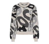 JdY Damen Jdylorraine Animal L/S Pullover KNT Noos, Cement, M EU