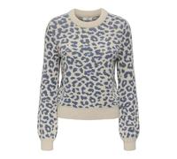 JdY Damen Jdylorraine Animal L/S Pullover KNT Noos, Cement, S EU